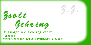 zsolt gehring business card